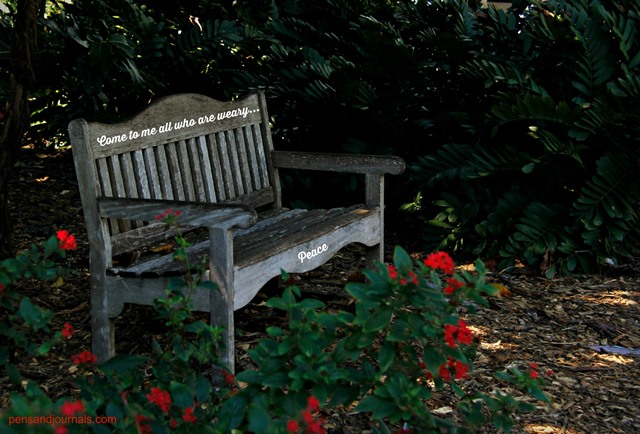 scripture bench